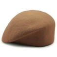 thumbnail image 1 of Pxiakgy beret hats for women Women Wool Beret New Autumn And Winter Comfortable Outdoor Warm Stewardes Hat Brown + One size, 1 of 3