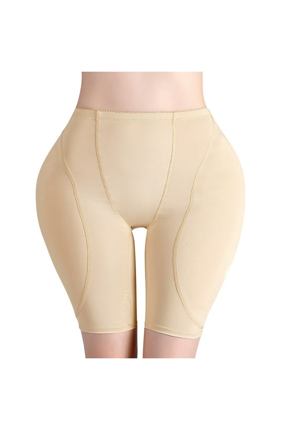 body shaper body shaper tummy control Butt Pads for Bigger Butt Hip Pads Hip Enhancer Upgraded Sponge Padded Butt Lifter Panties Shapewear for Women Beige + XL
