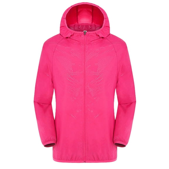 Pxiakgy coat for men Women Casual Top Windproof Rainproof Men's Windbreaker Jackets Ultra-Light Men's Coats & Jackets Men Jackets & Coats Hotpink + 4XL