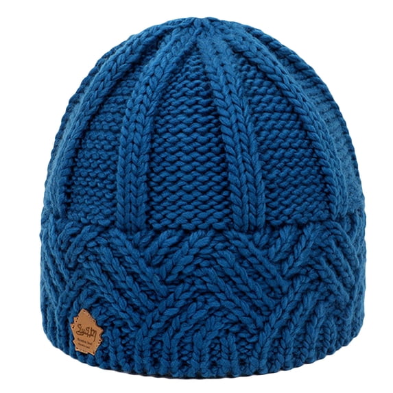 Pxiakgy hats for women Hemming Wool Knitted Hats Keep Winter Hat Fashion Women Warm Baseball Caps Blue + One size
