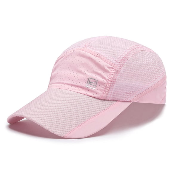 Pxiakgy hats for women Uni Mesh Cap Breathable Hat Work Cap Plain Sunshade Baseball Cap Mountain Climbing Outdoors Summer Cap Pink + One size