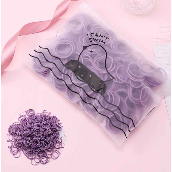 Pxiakgy headbands for women Girls 100 Pieces Of Rubber Band Children Tie Hair Colorful Hair Accessories Purple + One size