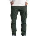 thumbnail image 1 of Pxiakgy jeans for men Cargo Wear Cargo Men's Full 6 Pocket Work Pants Trousers Combat Men's pants Men Cargo Pants Dark Grey + XXL, 1 of 5