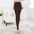 thumbnail image 1 of Pxiakgy leggings for women Womens Tights Warm Thickened Stretch Silken Mist Solid Color Seamless Lined Thermal Pantyhose StockingsWomen's Legging Coffee + M, 1 of 9