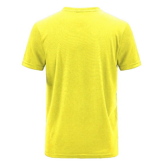 Pxiakgy mens dress shirts Men's Summer Casual Outdoor T-Shirt Plus Size Sport Fast-Dry Breathable Tops dress shirts for men mens shirts Yellow + 6XL