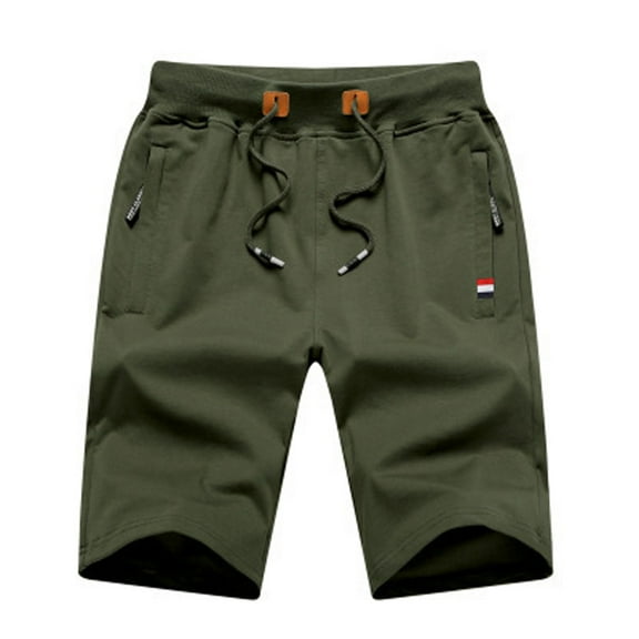 Pxiakgy mens shorts Bandage Sport Sweatpants Casual Shorts Drawstring Men's Pant Loose Color Men's pants Men Casual Shorts Army Green   XXL