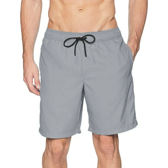 Pxiakgy mens swim trunks Sports Net Beach Shorts Dry Quick With Inner Casual Pants Men's Shorts Men's Swimwear mens shorts shorts for men Dark Grey + 3XL