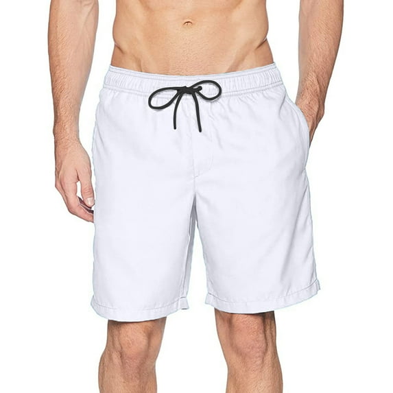 Pxiakgy swim trunks men Sports Net Beach Shorts Dry Quick With Inner Casual Pants Men's Shorts Men's Swimwear men's swim trunks White + M