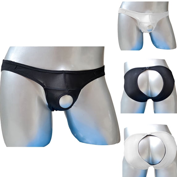 Pxiakgy mens underwear ice open Men's transparent underwear Men's underwear Men underwear Black + One size
