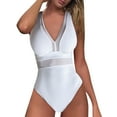 thumbnail image 1 of Pxiakgy one piece swimsuit women Women Mesh Swimsuit Push Up High Waisted Bathing Suit swim suits for women White + S, 1 of 7