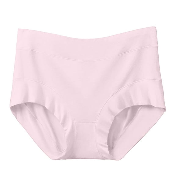 Pxiakgy panties for women Women's Solid Color High Waist Plus Size Loose Comfortable High Resilience Casual Underwear women's panties Pink + XL