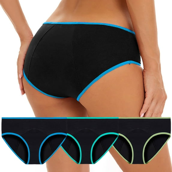 Pxiakgy panties for women Women's Solid Color Large Size Leak Proof Conservative Low Waist Physiological Pants women's panties