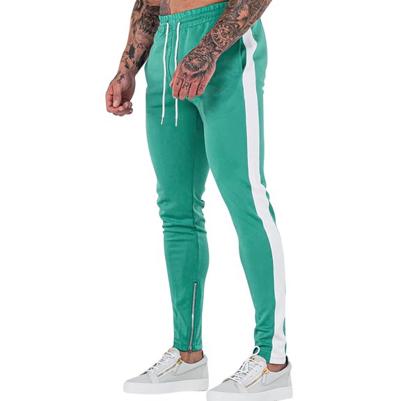 Pxiakgy pants for men Men's Joggers Sweatpants Casual Pants with Pockets Drawstring Gym Workout Athletic Training Pants men's pants work pants for men Sky Blue + XXL