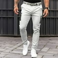 Pxiakgy pants for men Men's Solid Color Tight Casual Pants Pure Cotton