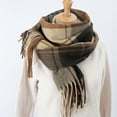 thumbnail image 1 of Pxiakgy scarfs for women Women's Warm Solid Color Knitted Shawl Scarf Brown + One size, 1 of 4