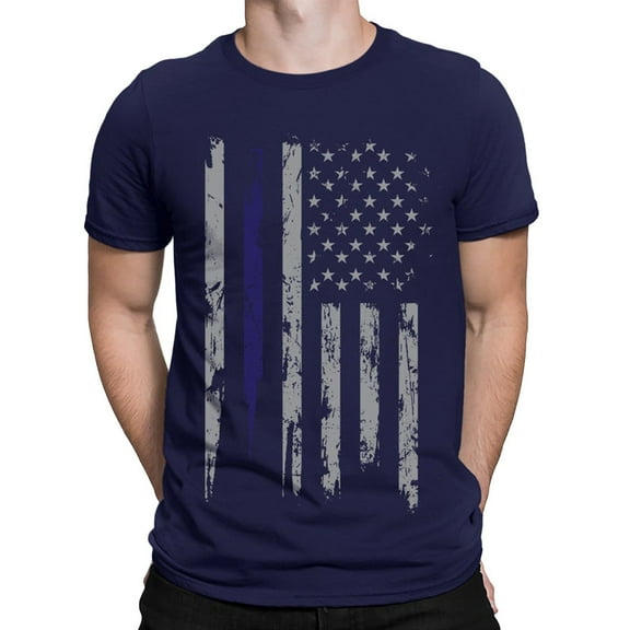 Pxiakgy shirts for men Men T Shirt Independence Day 3D Digital Printing Casual Basic Tee Tops Men Formal Shirts Dark blue XL