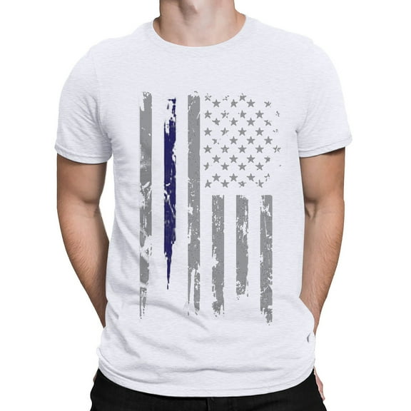 Pxiakgy shirts for men Men T Shirt Independence Day 3D Digital Printing Casual Basic Tee Tops Men Formal Shirts White   XL