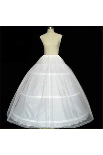 black a-line dress 3 4 sleeve Hoop Skirt, Wedding Dress Underskirt, White Petticoat Skirt main image 1