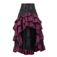 thumbnail image 1 of Pxiakgy skirts for women Women Middle Ages Ruffles Patchwork Irregular Vintage Cupcake Ankle-Length Skirt women's skirts skirts for women trendy Wine + 4XL, 1 of 7