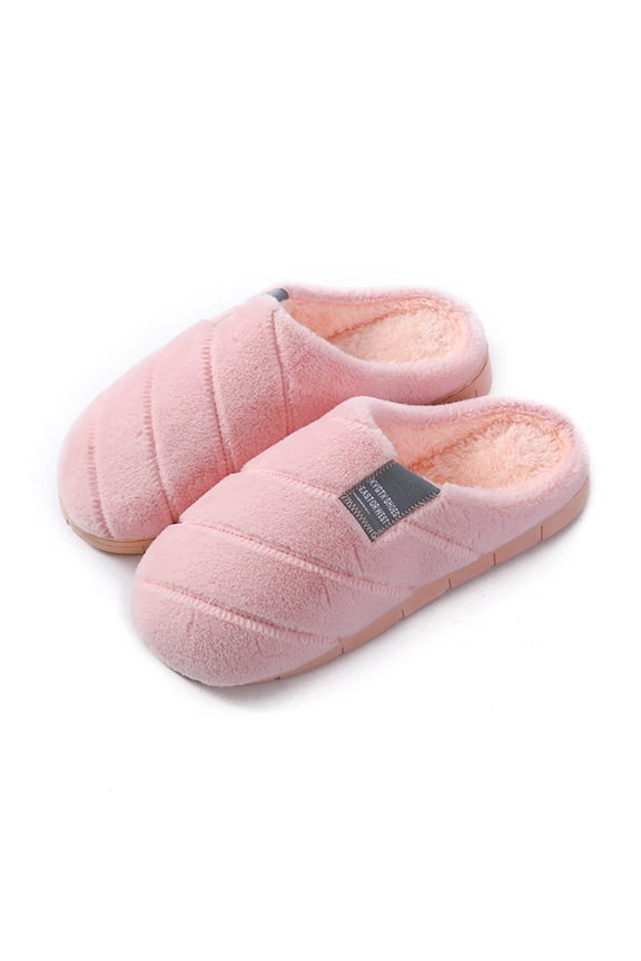 slippers for women Womens Slippers For Womens Men Warm Shoes Soft Plush House Slippers Flip Flop house slippers for women Pink + US:10