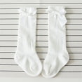 thumbnail image 1 of Pxiakgy socks for women New Kids Toddlers Girls Big Bow Knee High Long Soft Cotton Lace Socks Kids White + One size, 1 of 3
