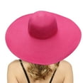 thumbnail image 1 of Pxiakgy sun hat womens Summer Hats For Women Wide Bongrace Women Straw Beach Hat Little Girl Sun Cap Foldable Ladies Hats Hotpink + One size, 1 of 3
