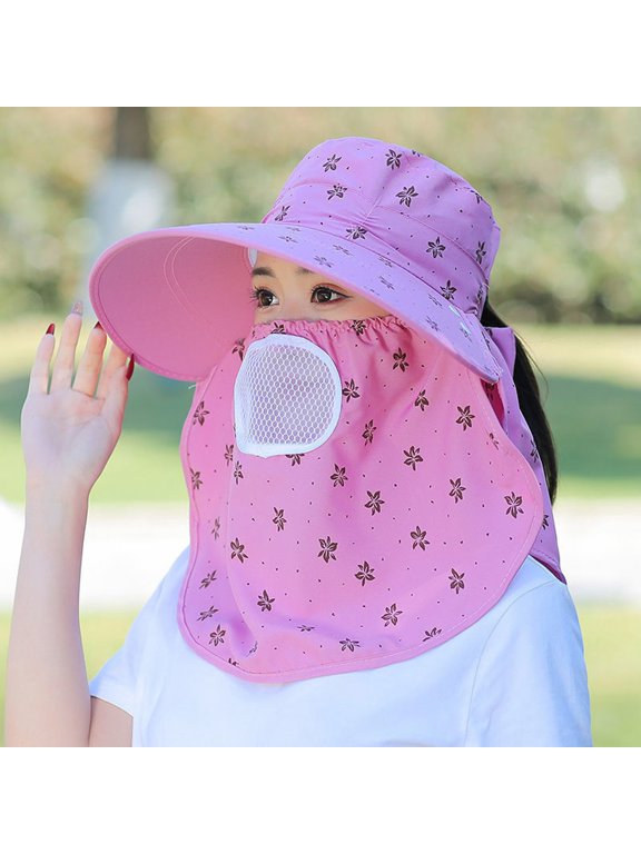 sun hats for women Women Summer Sun Hat Adjustable Anti Outdoor Riding Large Hat Sun Visor Protective Hat womens sun hat PP1 + One size