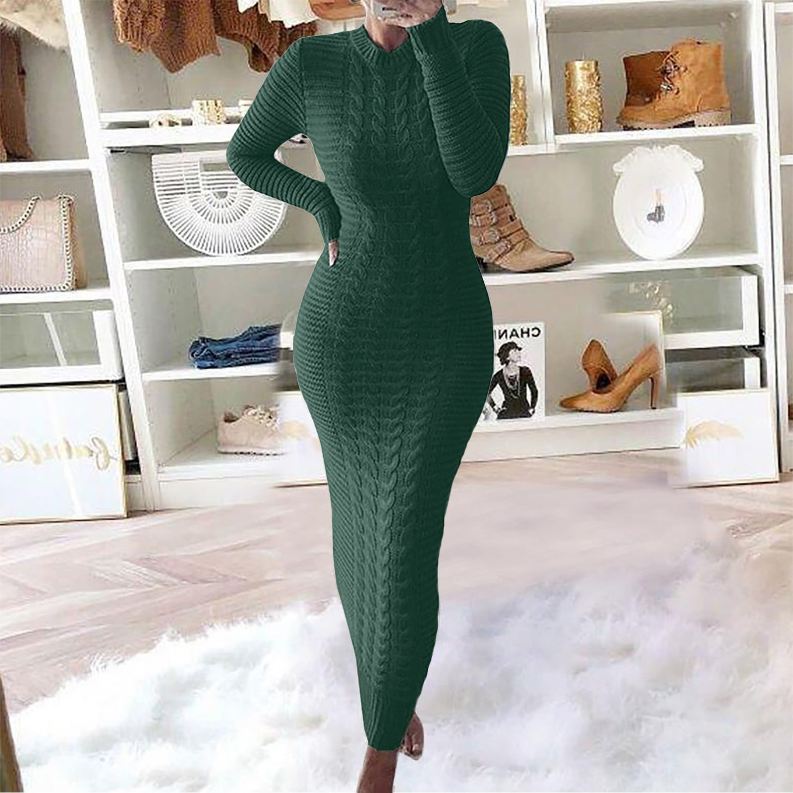 winter woolen dress for women Amazon.com: Woolen Dress Women's V-Neck Long Dress Autumn Winter Knitted Knee Dress Large Pullover Sweater Black S : Clothing, Shoes & Jewelry