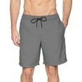 thumbnail image 1 of Pxiakgy swim trunks men Sports Net Beach Shorts Dry Quick With Inner Casual Pants Men's Shorts Men's Swimwear men's swim trunks Dark Grey + 4XL, 1 of 4