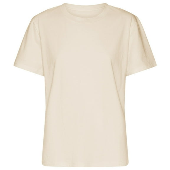 Pxiakgy t shirts for women womens t shirts Women's Short Sleeve T Shirt Casual Crew Neck Top Basic Summer Loose T Shirt Beige   M