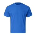 thumbnail image 1 of Pxiakgy t shirts for men Mens Summer Solid Color Fabric Simple Casual T Shirt with Round Neck And Short Sleeves mens t shirts mens tops Dark blue + 3XL, 1 of 4