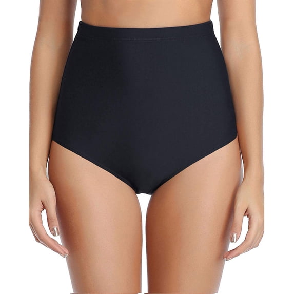 Pxiakgy tankini bathing suits for women Women High Waisted Bikini Swim Pants Shorts Bottom Swimsuit Swimwear Bathing Black + M