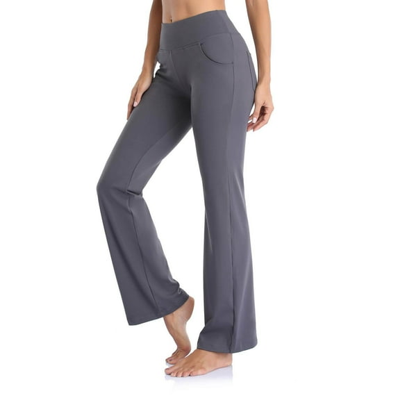 Pxiakgy yoga pants women Wide Fitness Pants Flare Yoga with Pocket Women High Trousers Waist Straight for Yoga Pilates Trousers Sports Leg Flared Leggings Yoga Pants yoga leggings for women