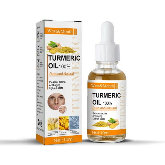 Pxiws 10ml Turmeric Essential Oil 10ml Organic Tumeric Oil for Dark