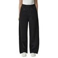 thumbnail image 1 of Pxkloy Butt Lifting Denim Pants for Women High Waisted Flared Wide Leg Jeans Pocket Oversized Casual Long Pants 2025 Black,XS, 1 of 8