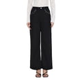 thumbnail image 1 of Pxkloy High Waisted Denim Jeans for Women Butt Lifting Flared Wide Leg Trousers Casual Relaxed Fit Long Pants 2025 Black,M, 1 of 8