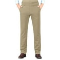 thumbnail image 1 of Pxkloy Mens Work Pants Lightweight Casual Dressy Pants Business Work Golf Comfy Trousers Quick Dry Straight Plain Pants 2025 Khaki,31, 1 of 6