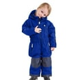 thumbnail image 1 of Pxkloy One Piece Winter Ski Suit for Kids Outdoor Ski Snowboard Overalls Waterproof Windproof Thermal Snowsuits Patchwork Hoodie Siamese Onesie Blue,12-13Year, 1 of 7
