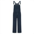 thumbnail image 1 of Pxkloy Overalls Mens Denim Adjustable Straps Bib Jumpsuits Work Baggy Rompers Midweight Overalls Pants with Pockets 2025 Dark Blue,XL, 1 of 5