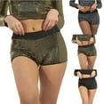 thumbnail image 1 of Pxkloy Sequin Shorts for Women 2025 Summer Mid Rise Glitter Y2k Club Short Elastic Waist Sparkle Cocktail Night Out Shorts Gold,M, 1 of 6