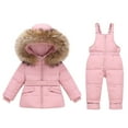 thumbnail image 1 of Pxkloy Ski Suits for Baby Kids Fleece Thickened Thermal Snowsuit Set Winter Hooded Puffer Jacket and Bib Pants Boy Girls Ski Suits Winter 2025 Pink,2-3Years, 1 of 9