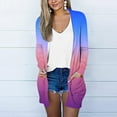 thumbnail image 1 of Pxkloy Tie Dye Cardigans for Women,Cardigan Sweaters for Women Lightweight Cardigans Fall Print Long Sleeve Open Front Soft Comfy Thin Outwear Tops with Pockets 2024 Blue,L, 1 of 5