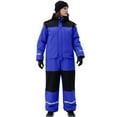 thumbnail image 1 of Pxkloy Unisex One Piece Snow Suits Waterproof Windproof Reflective Snowsuits Winter Warm Thicken Fuzzy Ski Suits Outdoor Snowboard Jumpsuits Blue,M, 1 of 7