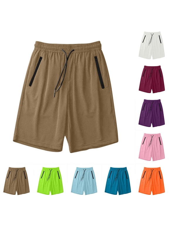 Women Athletic Mesh Shorts Ice Silk Quick-Dry Lightweight Shorts Pockets Running Fitness Shorts 2026 Pink,L