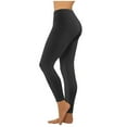 thumbnail image 1 of Pxkloy Women's Slim Fit Soft Leggings Solid High Waisted Pants Tummy Control Butt Lifting Yoga Gym Leggings Black,M, 1 of 8