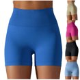 thumbnail image 1 of Pxkloy Women's Workout Shorts Yoga Seamless High Waisted Booty Biker Shorts Tummy Control Solid Color Running Gym Athletic Shorts Deal Of The Day Prime Today Khaki,M, 1 of 7