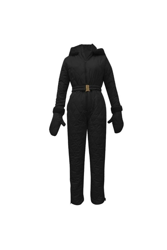 Womens One Piece Snowsuit Winter Onesie Warming Ski Suit Plus Size Baggy Ski Outfits Outdoor Sports Cute Ski Jumpsuit Skiwear 2025 Black,XXXXXL