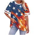 thumbnail image 1 of Pxxlle 250 Anniversary USA Tshirts Women Plus Size Short Sleeve 4th of July Tshirt American Flag Graphic Tees Summer Casual Crewneck Tops L, 1 of 6