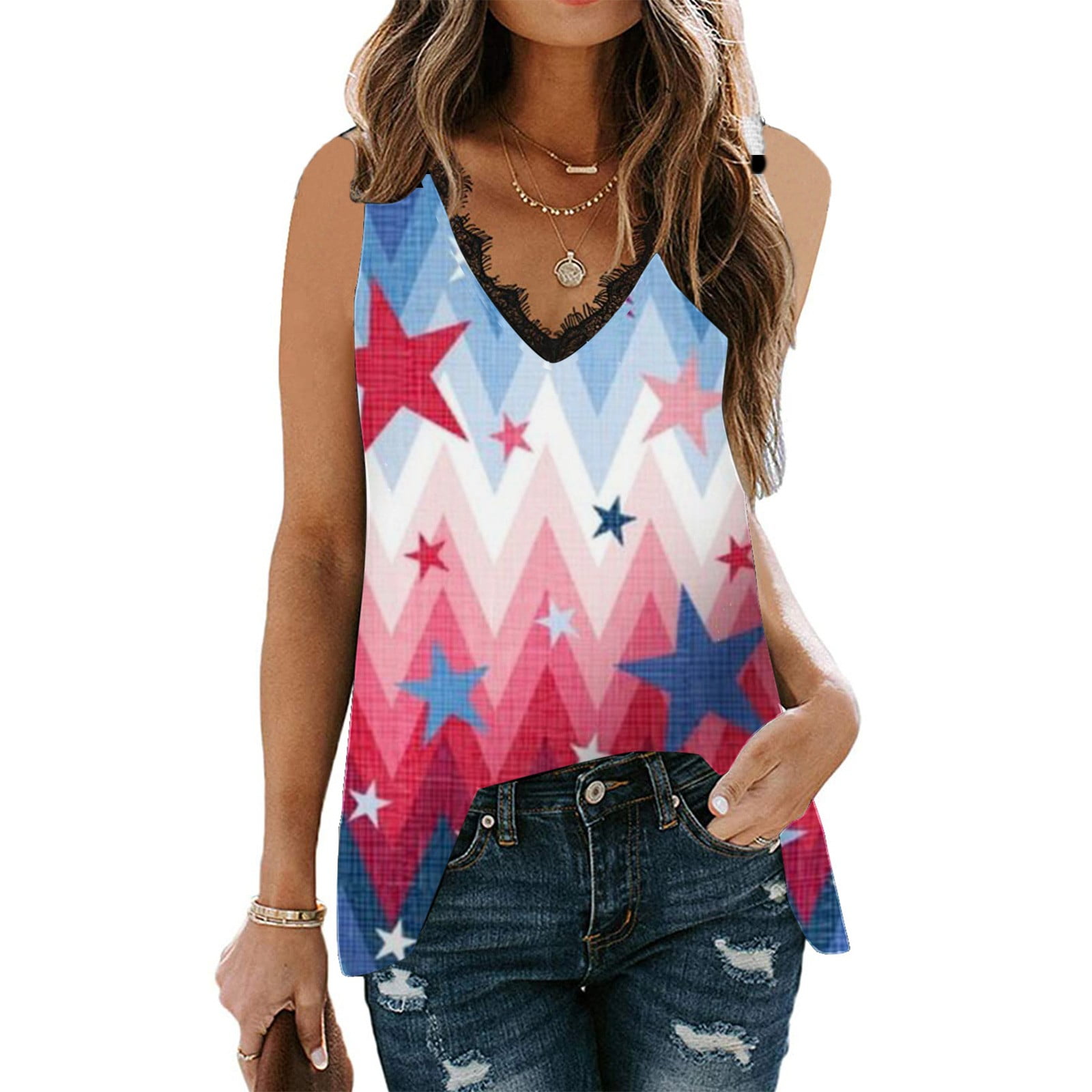 4th of july denim vest