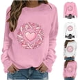 thumbnail image 1 of Pxxlle Breast Cancer Awareness Shirts Women Pink Ribbon Print Tops for Cancer Survivor Gift Casual Long Sleeve Crew Neck Sweatshirts S, 1 of 7